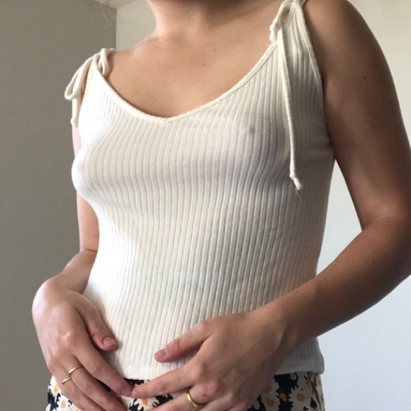 Reformation Ribbed Tank Tied straps L - Picture 4 of 5